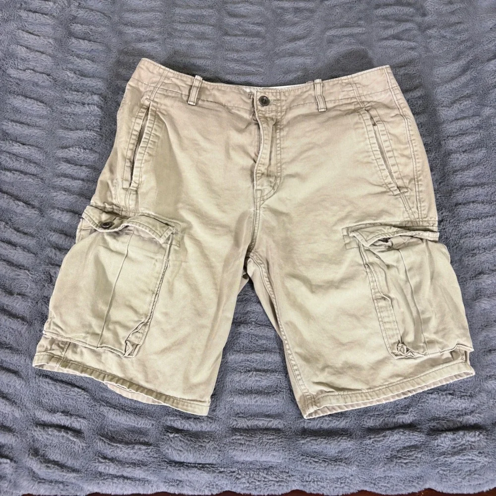 Levis Mens Tan Khaki Cotton Twill Cargo Shorts W32 12463-0022 Regular Fit